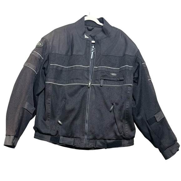Cortech Breeze‎ Mesh Motorcycle Jacket Mens XL/46 Black Tour Master Reflective